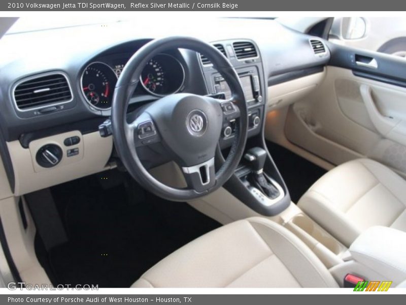 Reflex Silver Metallic / Cornsilk Beige 2010 Volkswagen Jetta TDI SportWagen