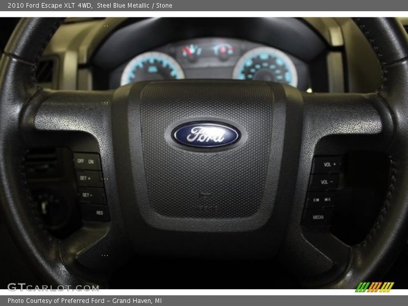 Steel Blue Metallic / Stone 2010 Ford Escape XLT 4WD