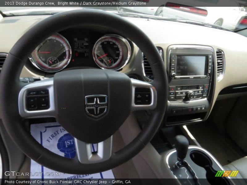 Bright White / Dark Graystone/Medium Graystone 2013 Dodge Durango Crew