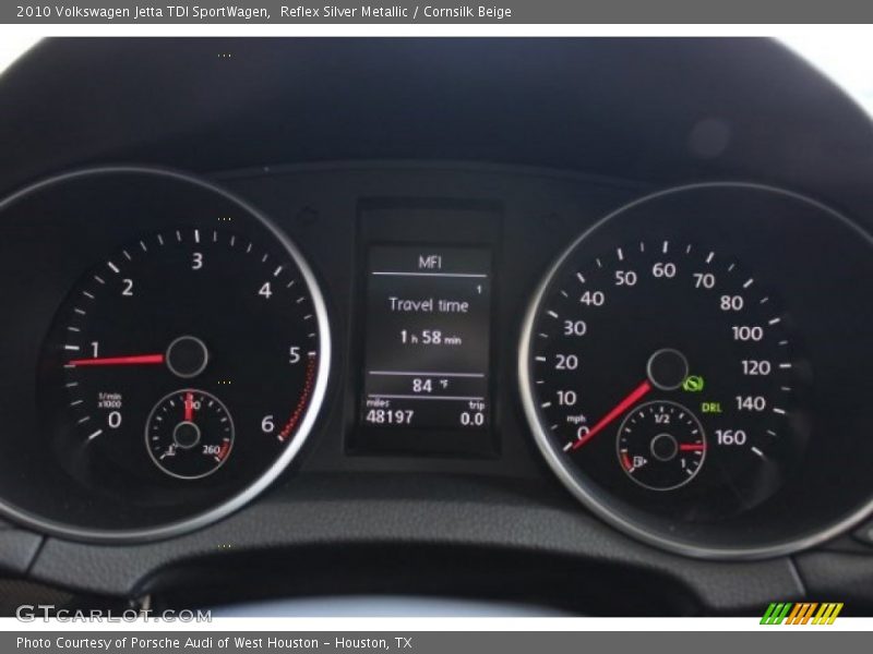 Reflex Silver Metallic / Cornsilk Beige 2010 Volkswagen Jetta TDI SportWagen