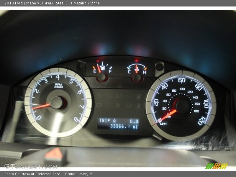 Steel Blue Metallic / Stone 2010 Ford Escape XLT 4WD