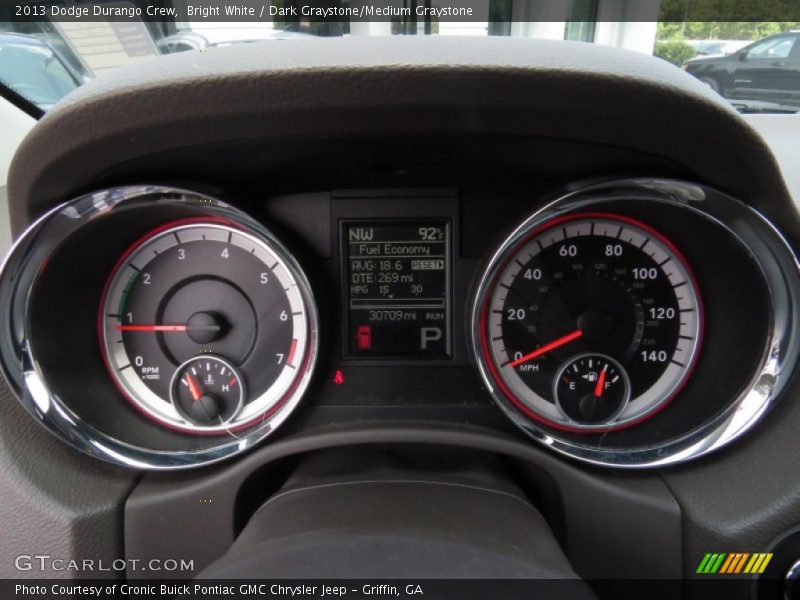 Bright White / Dark Graystone/Medium Graystone 2013 Dodge Durango Crew