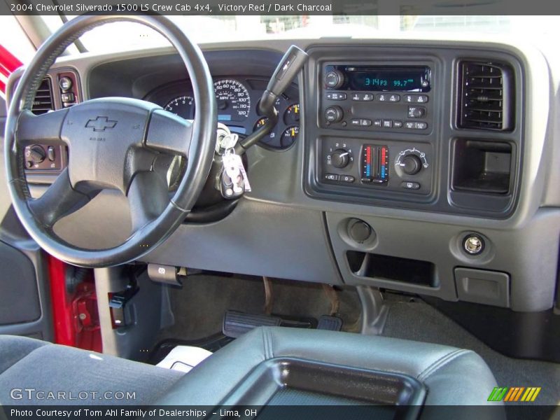 Victory Red / Dark Charcoal 2004 Chevrolet Silverado 1500 LS Crew Cab 4x4