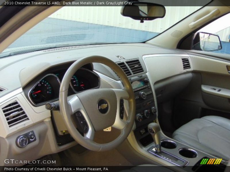 Dark Blue Metallic / Dark Gray/Light Gray 2010 Chevrolet Traverse LS AWD