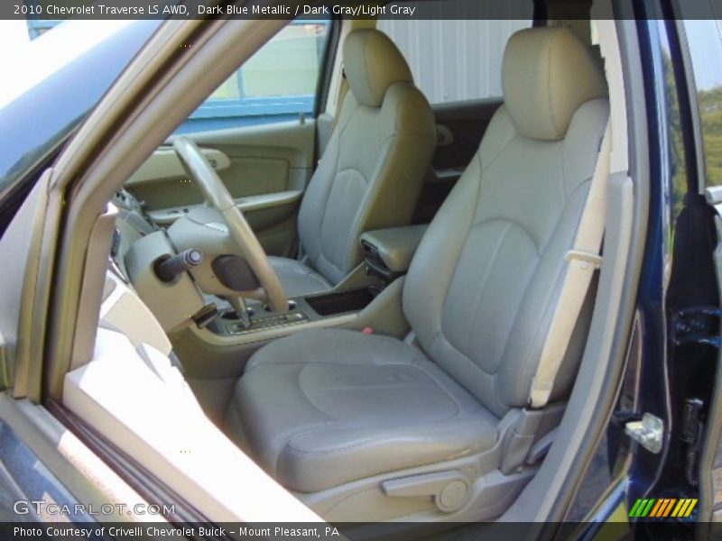 Dark Blue Metallic / Dark Gray/Light Gray 2010 Chevrolet Traverse LS AWD