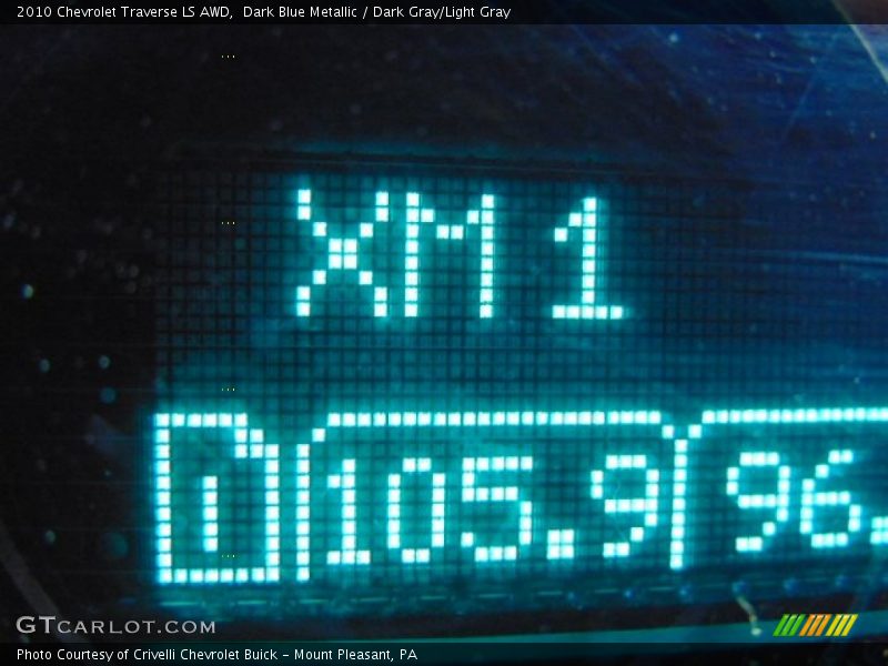 Dark Blue Metallic / Dark Gray/Light Gray 2010 Chevrolet Traverse LS AWD