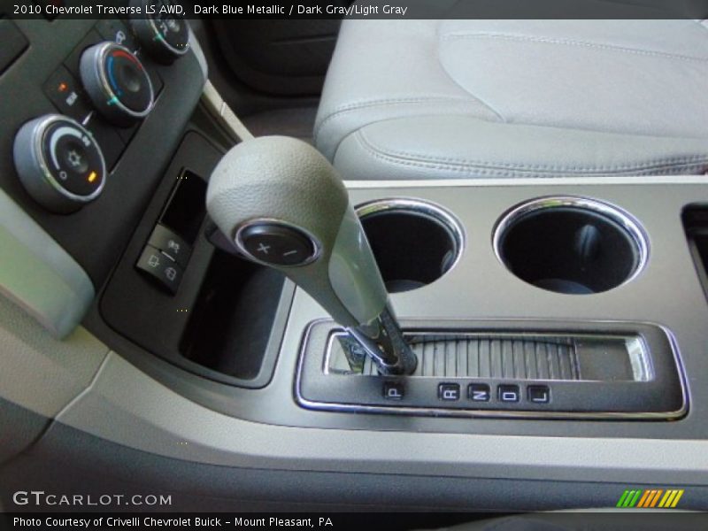 Dark Blue Metallic / Dark Gray/Light Gray 2010 Chevrolet Traverse LS AWD
