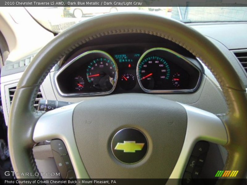 Dark Blue Metallic / Dark Gray/Light Gray 2010 Chevrolet Traverse LS AWD