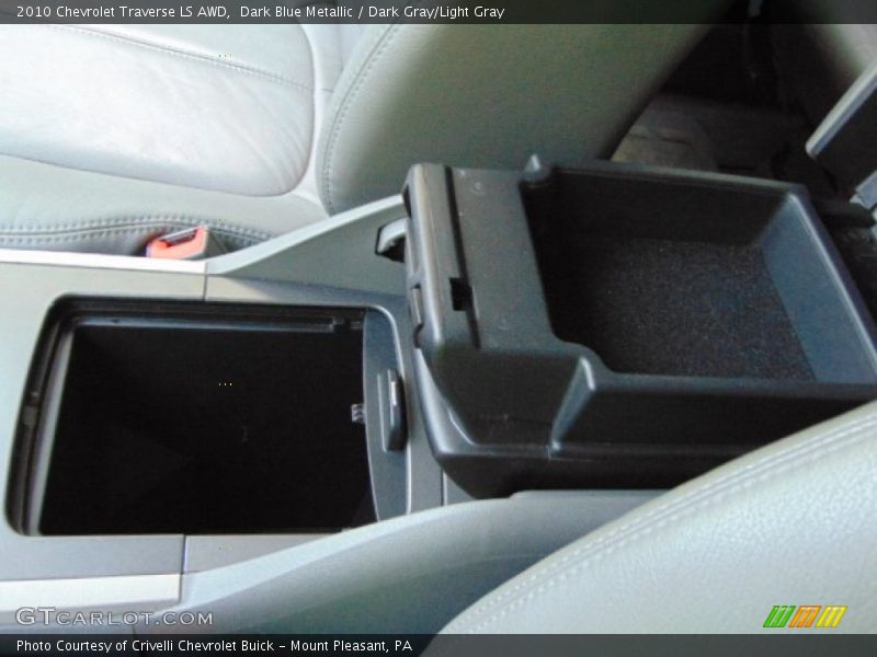 Dark Blue Metallic / Dark Gray/Light Gray 2010 Chevrolet Traverse LS AWD