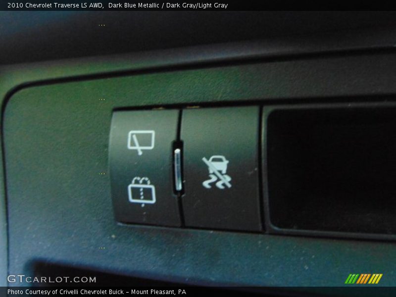 Dark Blue Metallic / Dark Gray/Light Gray 2010 Chevrolet Traverse LS AWD