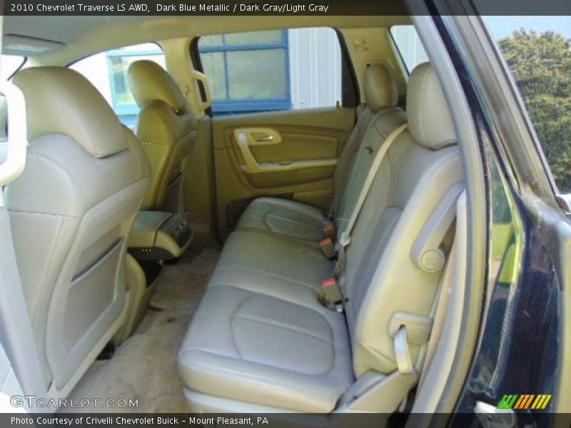 Dark Blue Metallic / Dark Gray/Light Gray 2010 Chevrolet Traverse LS AWD
