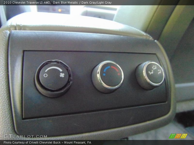 Dark Blue Metallic / Dark Gray/Light Gray 2010 Chevrolet Traverse LS AWD