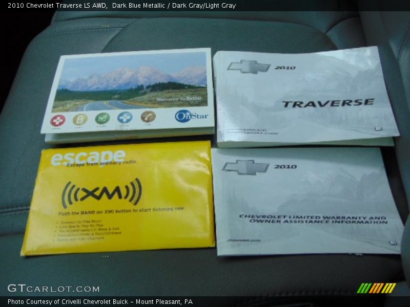 Dark Blue Metallic / Dark Gray/Light Gray 2010 Chevrolet Traverse LS AWD
