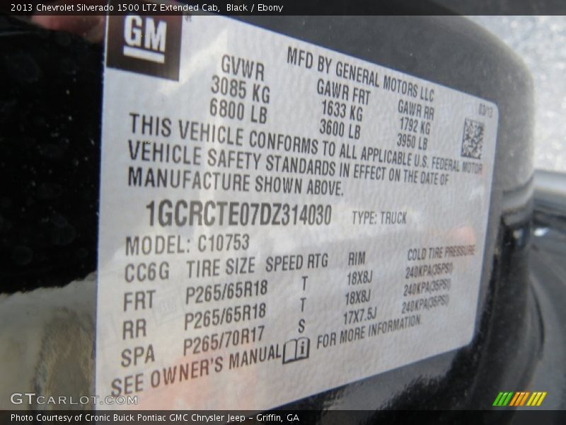Black / Ebony 2013 Chevrolet Silverado 1500 LTZ Extended Cab