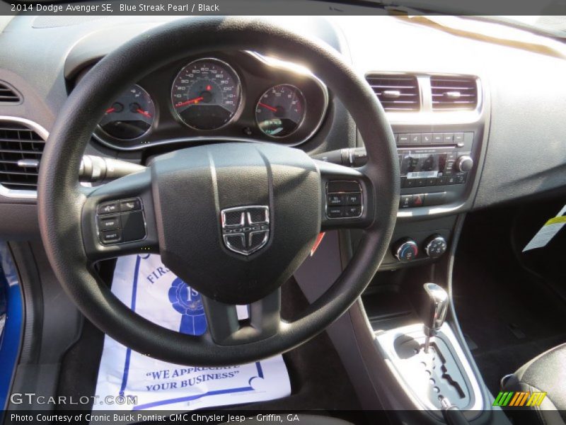 Blue Streak Pearl / Black 2014 Dodge Avenger SE