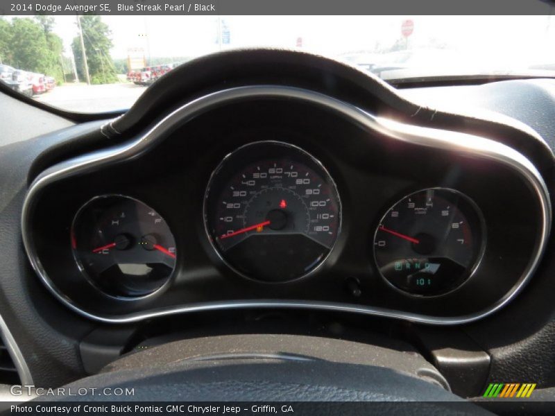 Blue Streak Pearl / Black 2014 Dodge Avenger SE