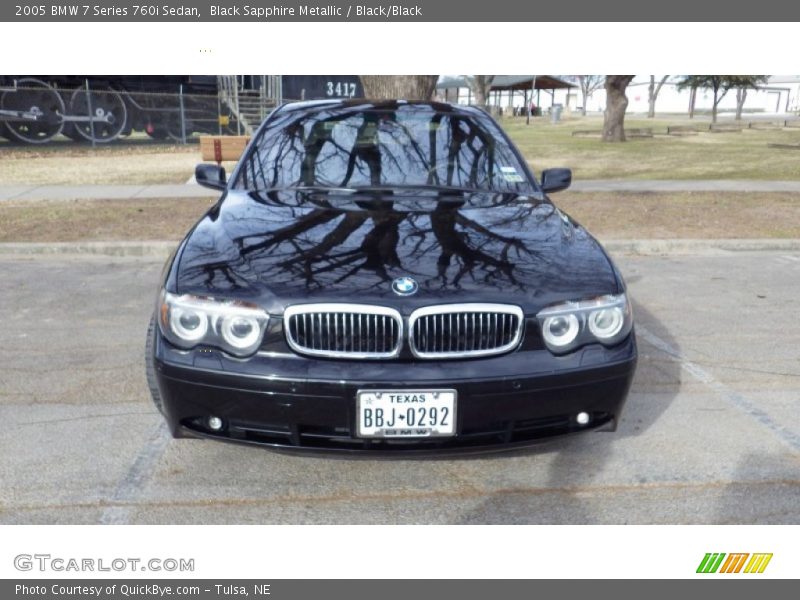Black Sapphire Metallic / Black/Black 2005 BMW 7 Series 760i Sedan