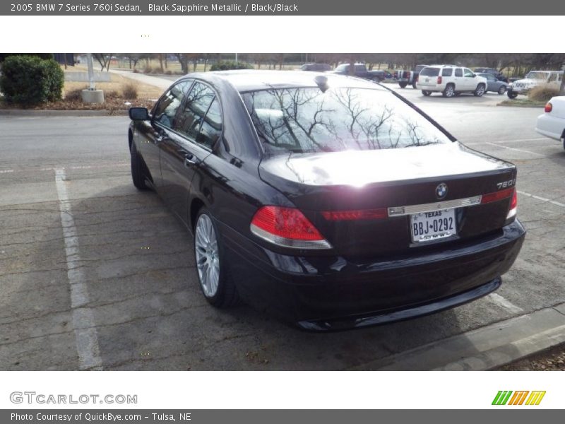 Black Sapphire Metallic / Black/Black 2005 BMW 7 Series 760i Sedan