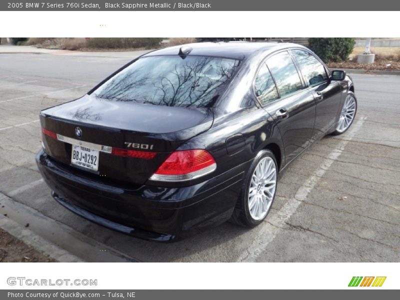 Black Sapphire Metallic / Black/Black 2005 BMW 7 Series 760i Sedan