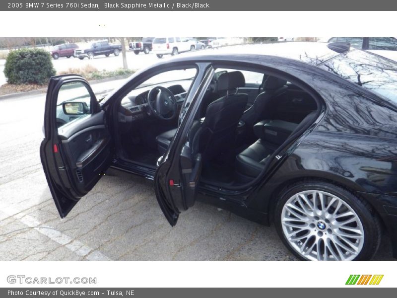 Black Sapphire Metallic / Black/Black 2005 BMW 7 Series 760i Sedan