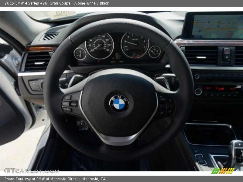 Alpine White / Black 2015 BMW 4 Series 428i Gran Coupe