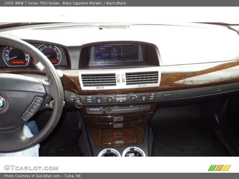 Black Sapphire Metallic / Black/Black 2005 BMW 7 Series 760i Sedan