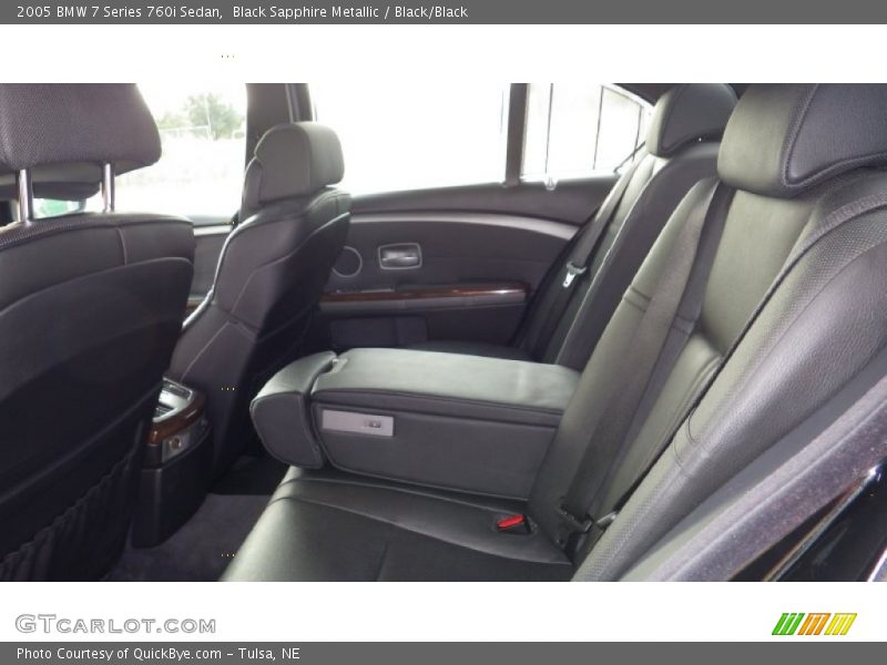 Black Sapphire Metallic / Black/Black 2005 BMW 7 Series 760i Sedan