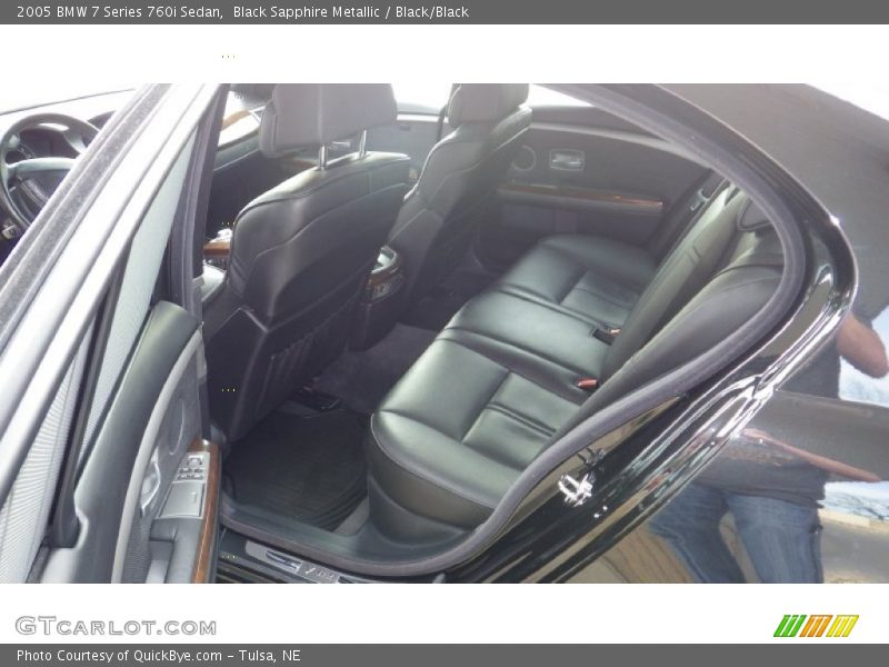 Black Sapphire Metallic / Black/Black 2005 BMW 7 Series 760i Sedan
