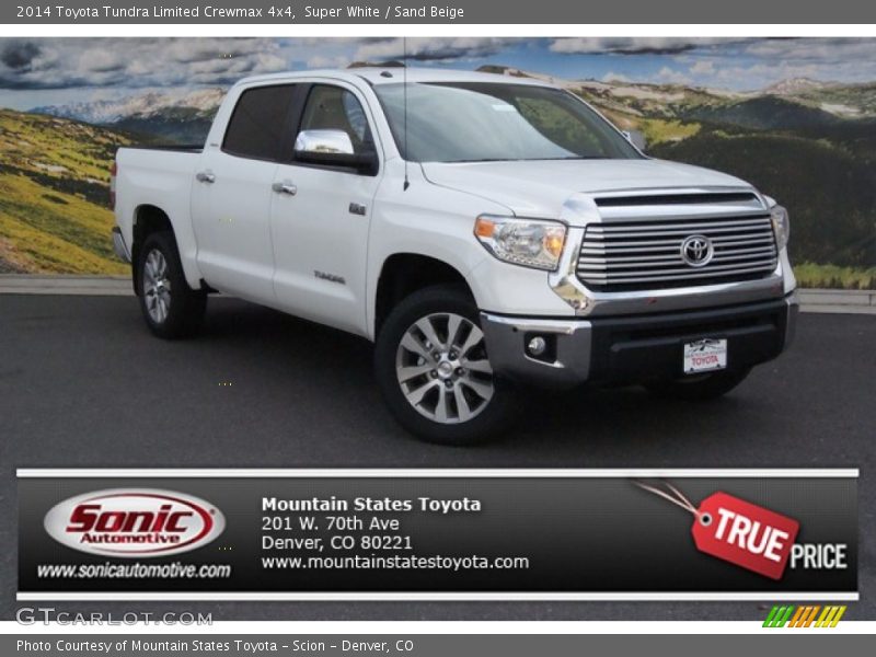 Super White / Sand Beige 2014 Toyota Tundra Limited Crewmax 4x4