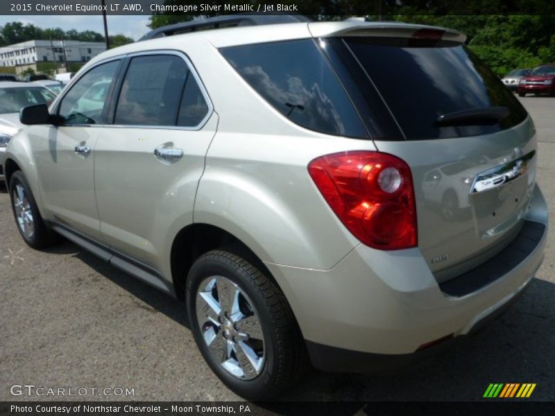 Champagne Silver Metallic / Jet Black 2015 Chevrolet Equinox LT AWD
