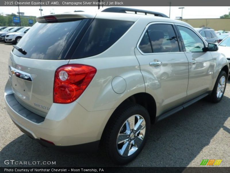 Champagne Silver Metallic / Jet Black 2015 Chevrolet Equinox LT AWD