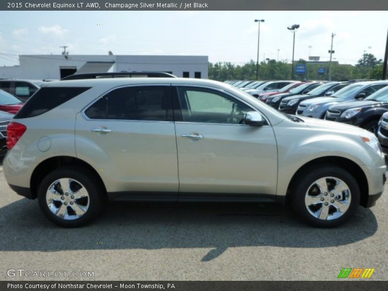 Champagne Silver Metallic / Jet Black 2015 Chevrolet Equinox LT AWD