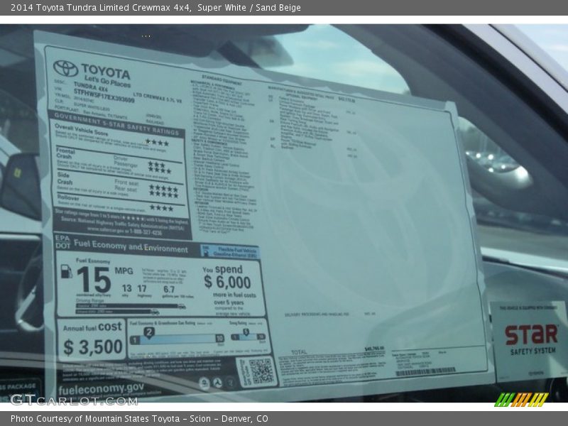 Super White / Sand Beige 2014 Toyota Tundra Limited Crewmax 4x4