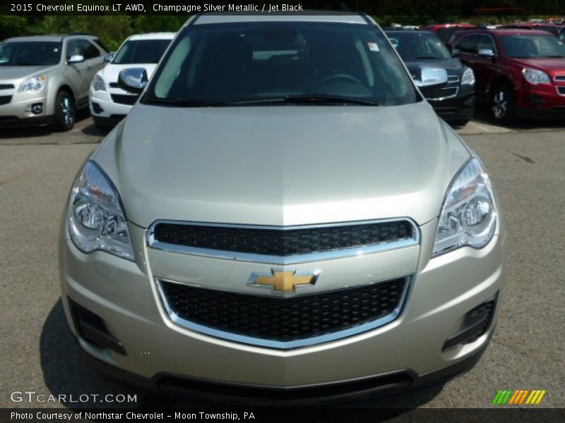 Champagne Silver Metallic / Jet Black 2015 Chevrolet Equinox LT AWD