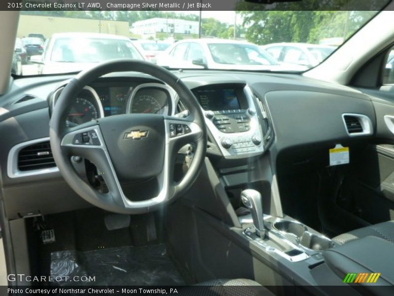 Champagne Silver Metallic / Jet Black 2015 Chevrolet Equinox LT AWD