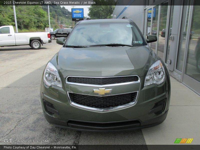 Sea Grass Metallic / Jet Black 2015 Chevrolet Equinox LT AWD