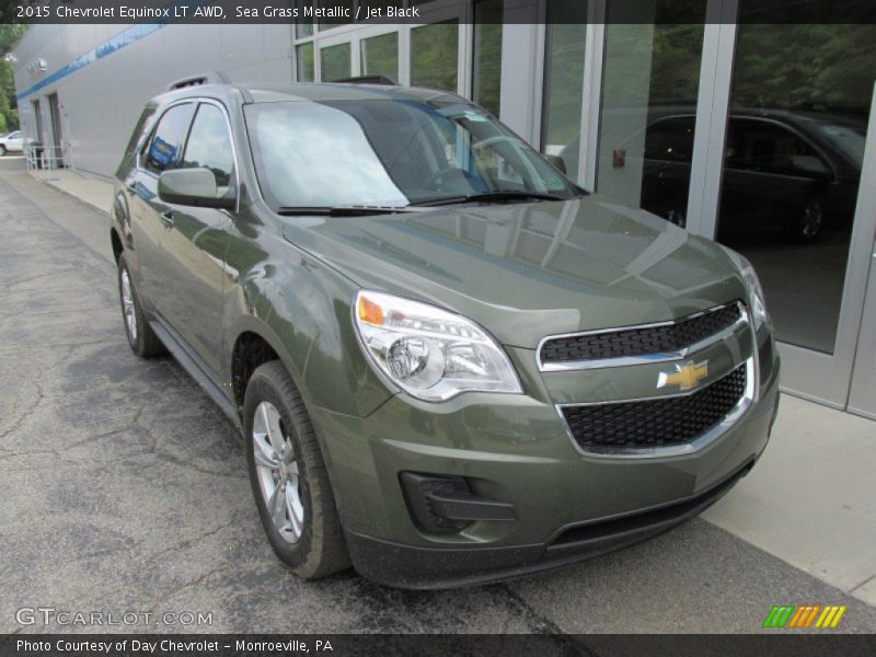 Sea Grass Metallic / Jet Black 2015 Chevrolet Equinox LT AWD
