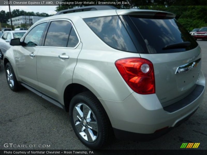 Champagne Silver Metallic / Brownstone/Jet Black 2015 Chevrolet Equinox LT AWD