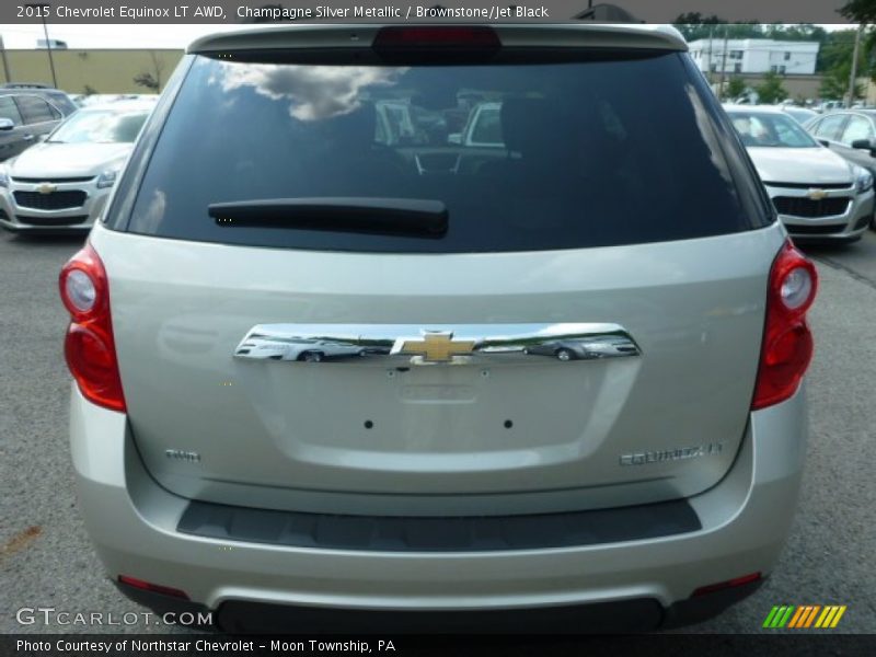 Champagne Silver Metallic / Brownstone/Jet Black 2015 Chevrolet Equinox LT AWD