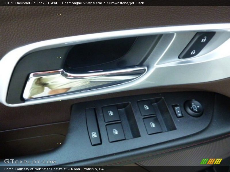 Champagne Silver Metallic / Brownstone/Jet Black 2015 Chevrolet Equinox LT AWD