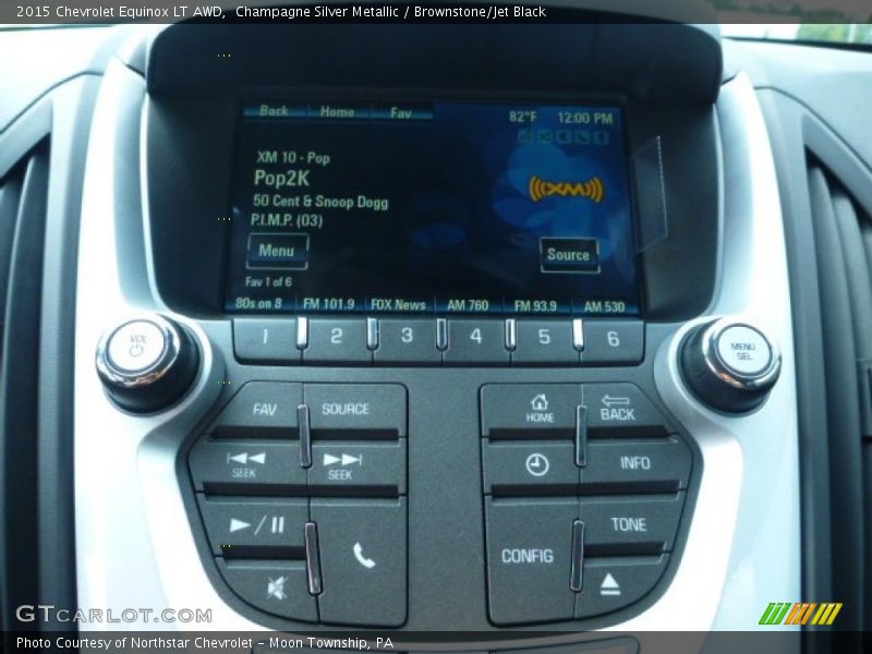 Champagne Silver Metallic / Brownstone/Jet Black 2015 Chevrolet Equinox LT AWD