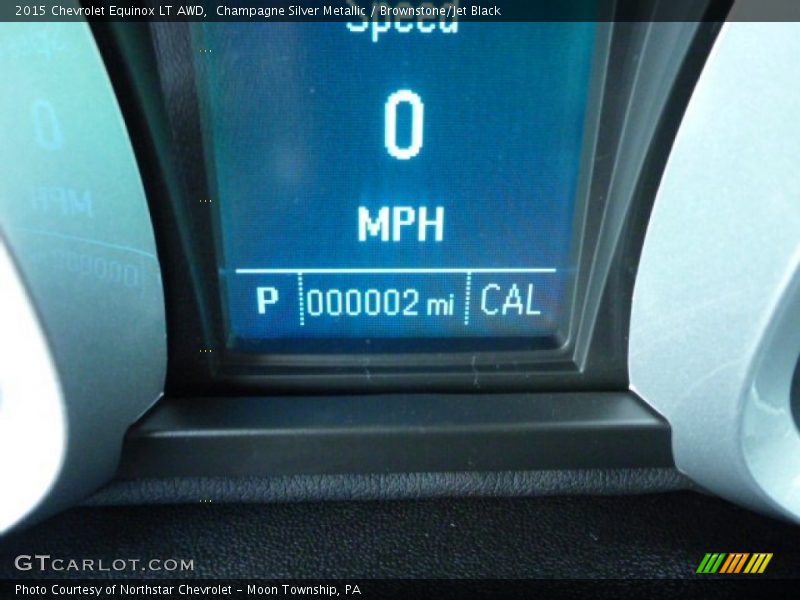 Champagne Silver Metallic / Brownstone/Jet Black 2015 Chevrolet Equinox LT AWD