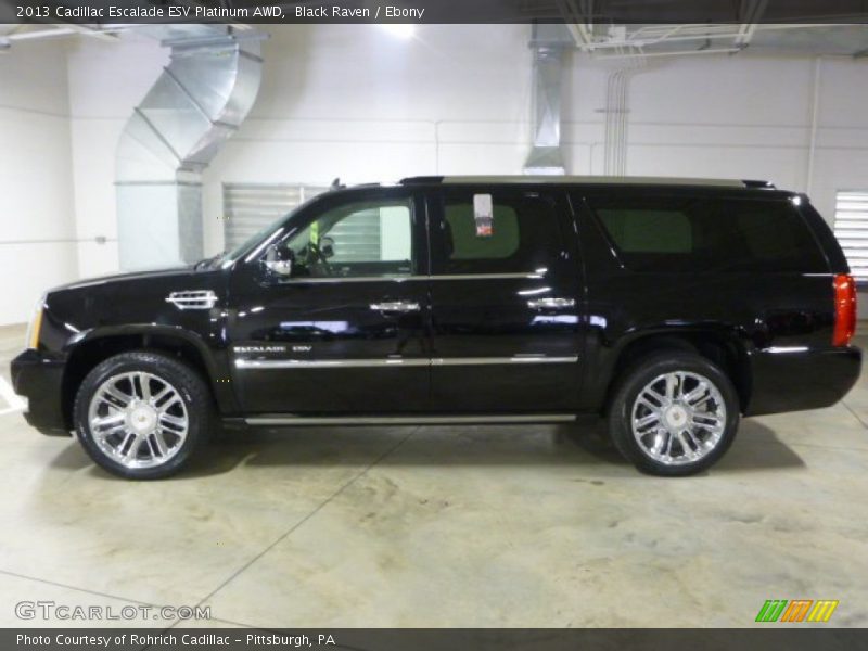 Black Raven / Ebony 2013 Cadillac Escalade ESV Platinum AWD