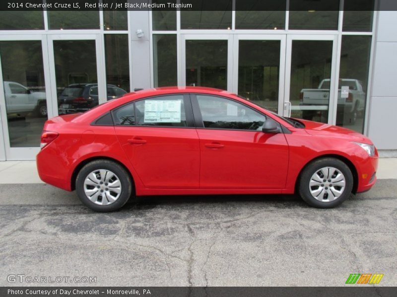 Red Hot / Jet Black/Medium Titanium 2014 Chevrolet Cruze LS