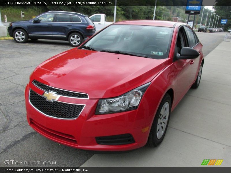 Red Hot / Jet Black/Medium Titanium 2014 Chevrolet Cruze LS