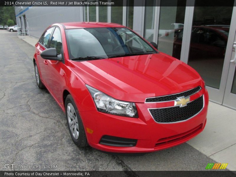 Red Hot / Jet Black/Medium Titanium 2014 Chevrolet Cruze LS