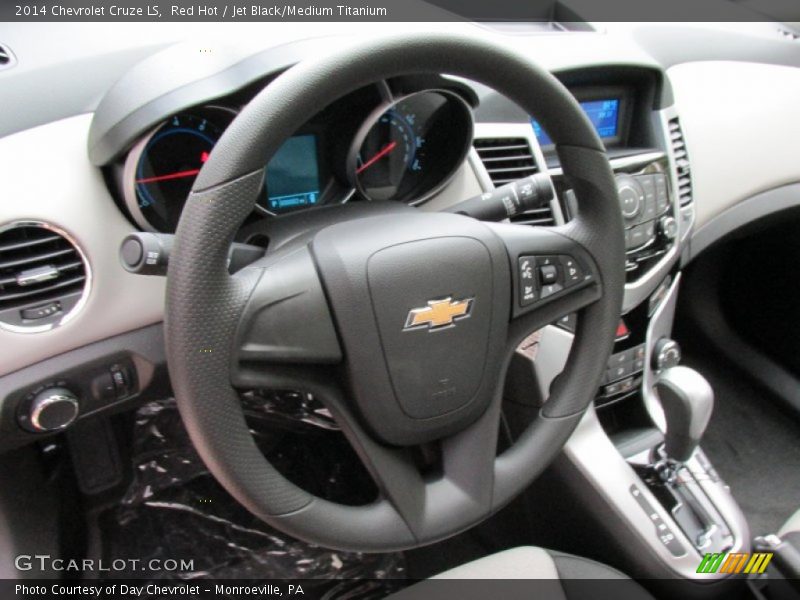 Red Hot / Jet Black/Medium Titanium 2014 Chevrolet Cruze LS