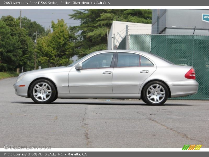 Brilliant Silver Metallic / Ash Grey 2003 Mercedes-Benz E 500 Sedan