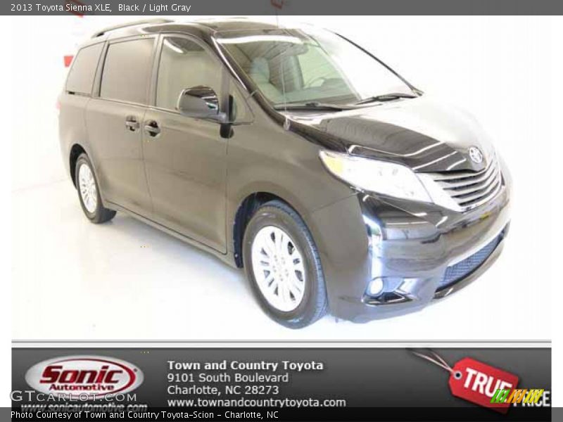 Black / Light Gray 2013 Toyota Sienna XLE