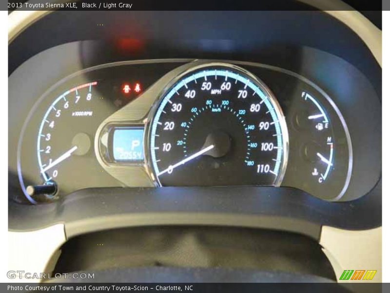 Black / Light Gray 2013 Toyota Sienna XLE